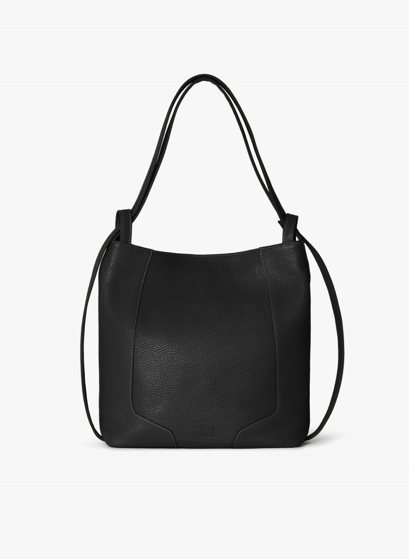 Rucksack schwarz aus Leder