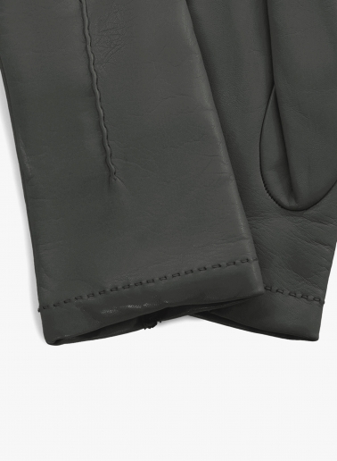 Handschuhe mit Naht aus Nappaleder in Grau