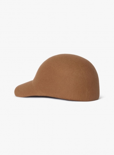Baseball-Cap aus Wollfilz in Camel
