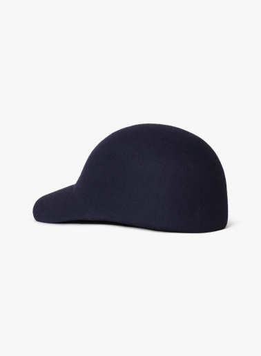 Cappello baseball blu in feltro di lana