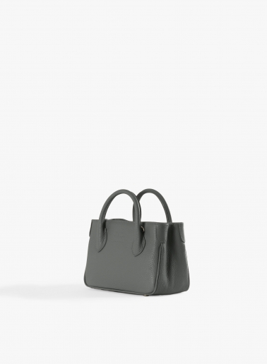 Borsa Tote mini in pelle grigia