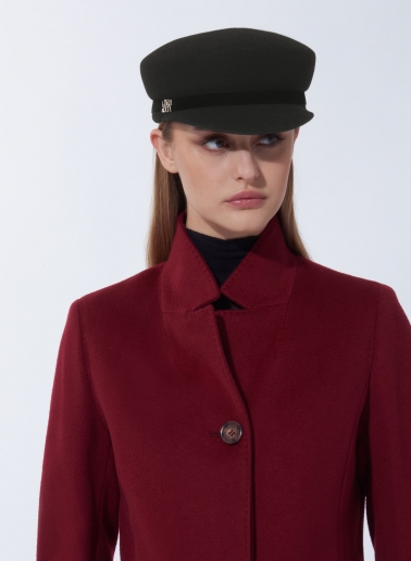 Cappello da marinaio in feltro di lana nero