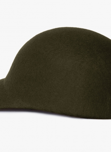 Military green wool felt baseball hat