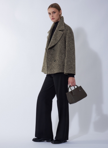 Borsa Tote mini in pelle marrone