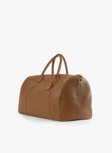 Borsa da viaggio in pelle color tabacco