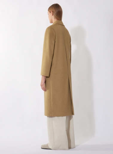 Zweireiher Langermantel mit 6 Knöpfe aus Kamelhaar in Camel