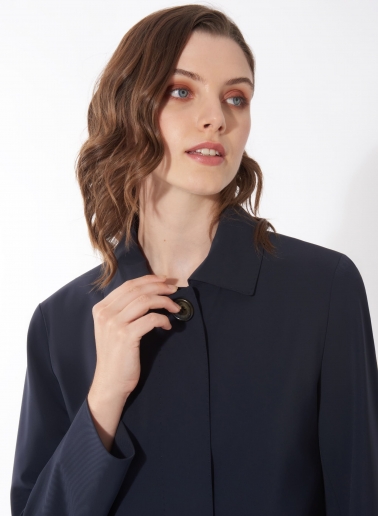 Hemdkragenmantel dunkelblau aus Nylon