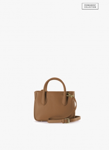 Borsa Tote mini in pelle color tabacco | Cinzia Rocca