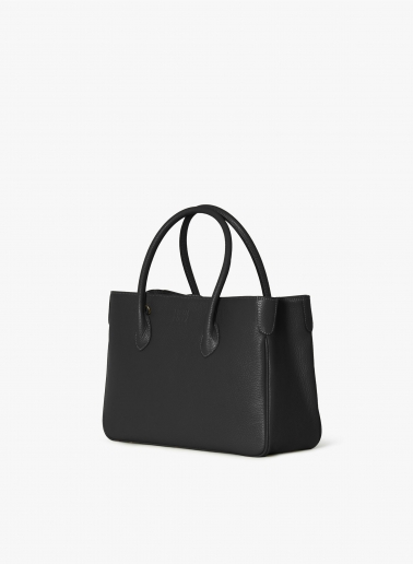 Tote Bag aus Leder in Schwarz