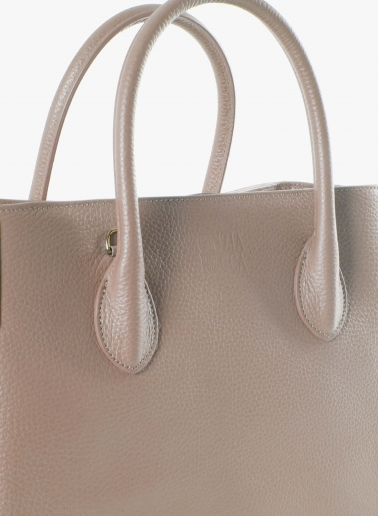 Kleine Tote Bag aus Leder in Rosa