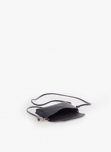 Blue genuine leather phone bag