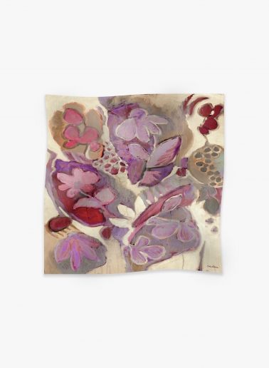 Tuch mit Aquarellmuster aus reiner Seide in Rosa | Cinzia Rocca