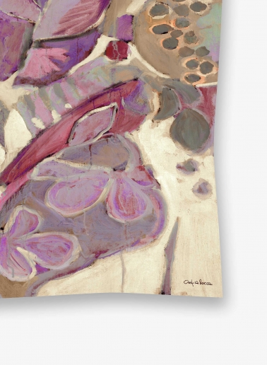 Foulard in pura seta con fantasia acquerello rosa