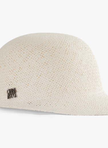 Cappello baseball in paglia bianco