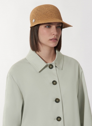 Cappello baseball in paglia cammello
