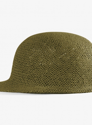 Cappello baseball in paglia verde