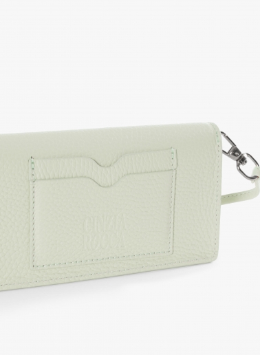 Handytasche weiß aus Leder