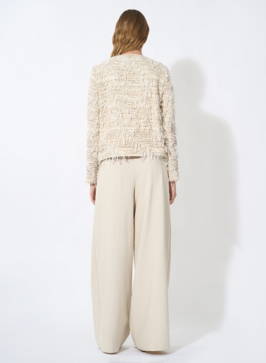 Giacca beige con frange