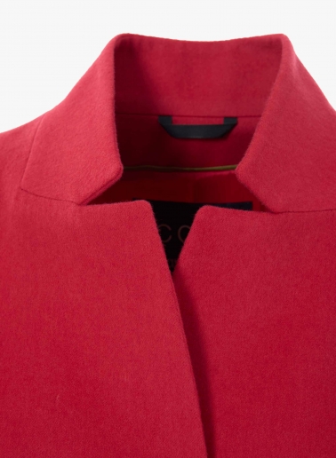 Red jacket in pure wool with revers notch collar
