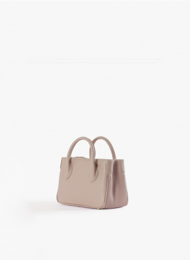 Borsa Tote mini in pelle rosa