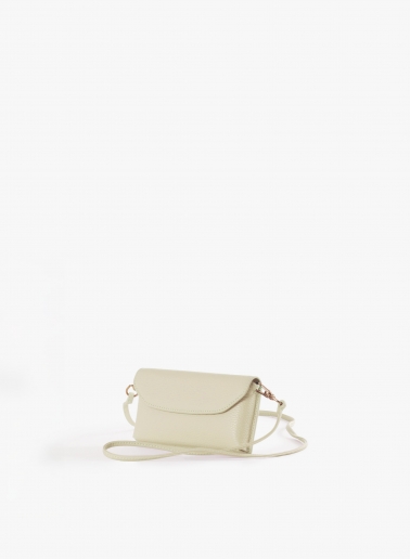 Portacellulare in pelle beige