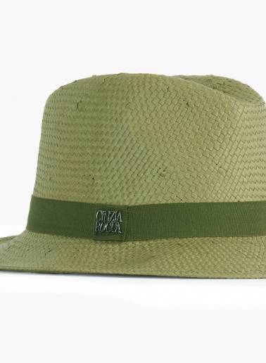 Green classic straw hat