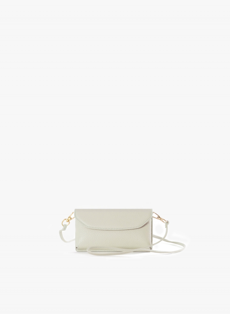 Handytasche weiß aus Leder