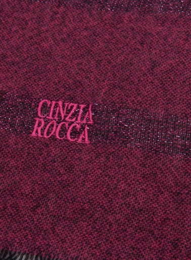 Maxi-Schal mit Lurex-Details aus Wolle in Bordeaux