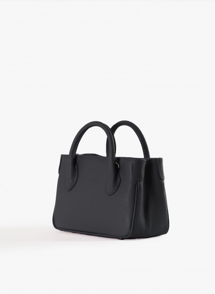 Mini black Tote bag in genuine leather