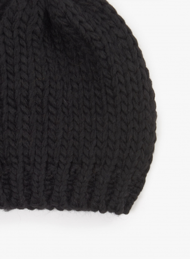 Black knitted hat
