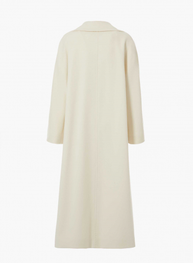 Maxi Oversized Mantel aus reiner Wolle in Weiß