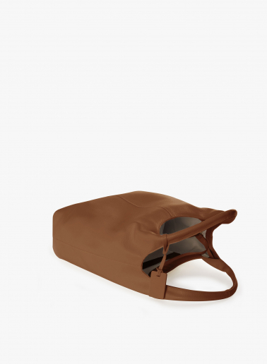 Maxi borsa a spalla color tabacco