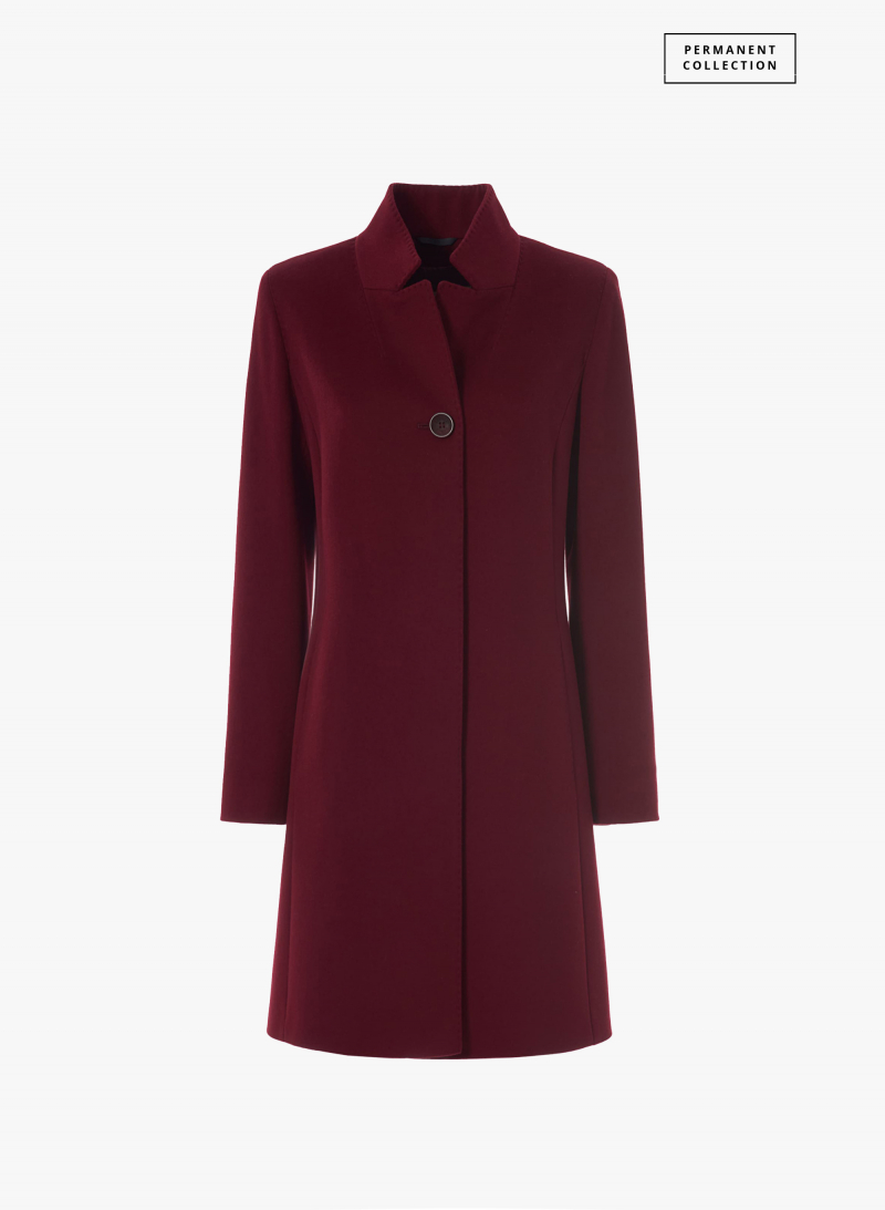 Wollmantel Livia Mantel Tailliert Rot RICANO Kurzmantel Livia