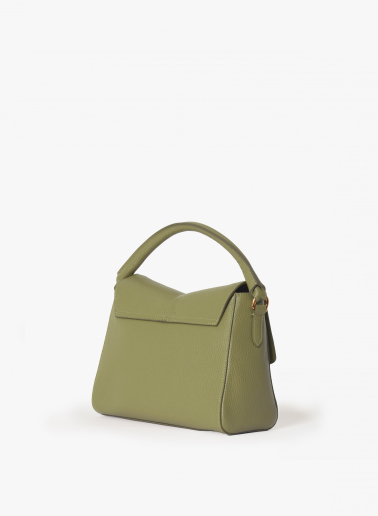 Handtasche aus Leder in Militärgrün