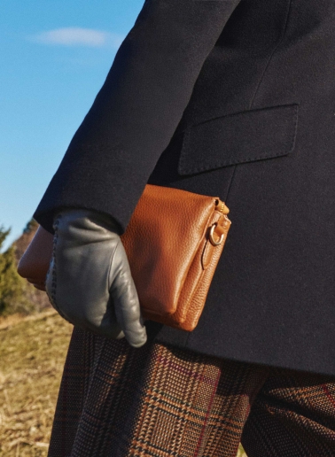 Kurzmantel mit abnehmbarer Nylon-Weste aus reiner Wolle in Blau