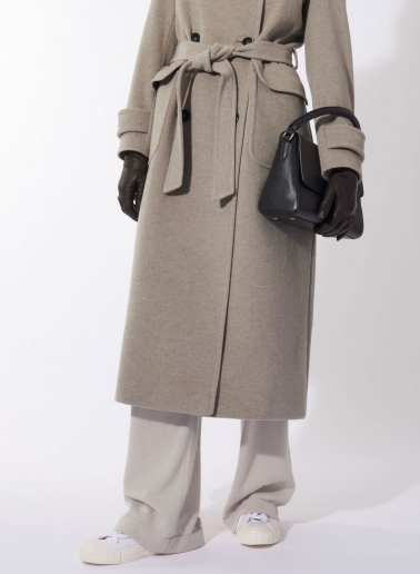 Black genuine leather handbag