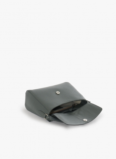 Handtasche aus Leder in Grau