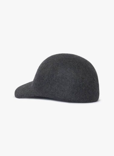 Baseball-Cap aus Wollfilz in Grau