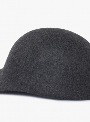 Baseball-Cap aus Wollfilz in Grau