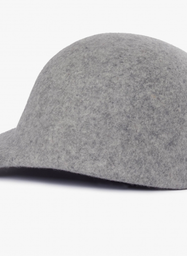 Light grey wool felt baseball hat