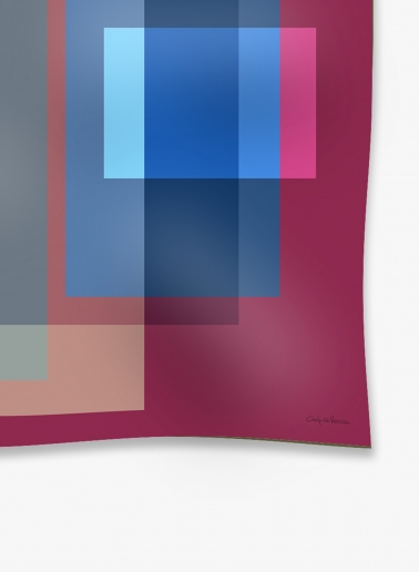 Maxi-Tuch mit geometrischem Muster aus reinem Seidentwill in Rosa