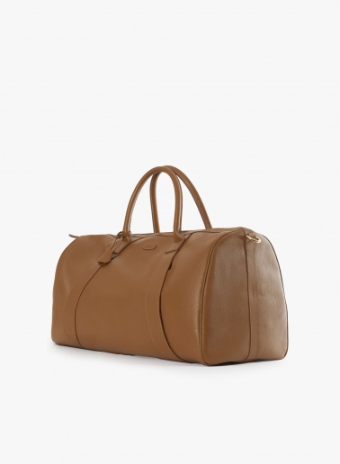 Reisetasche aus Leder in Tabak