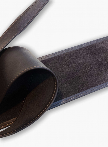 Schärpe aus Leder in Braun