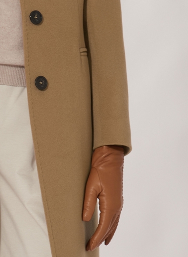 Maximantel mit maskulinem Schnitt aus reinem Cashmere in Camel