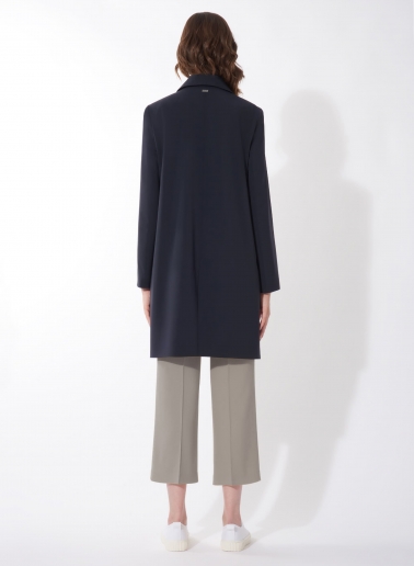 Hemdkragenmantel dunkelblau aus Nylon