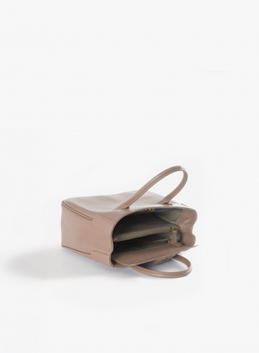 Kleine Tote Bag aus Leder in Rosa