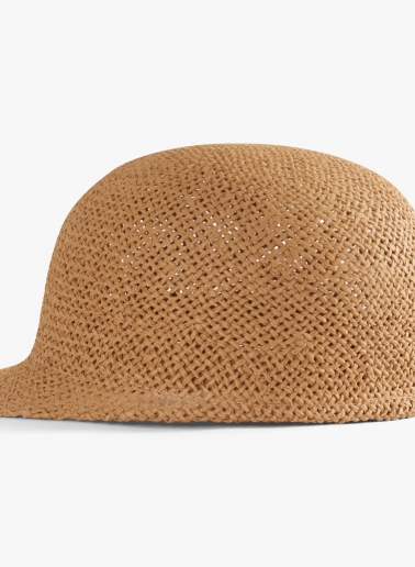 Camel straw baseball hat
