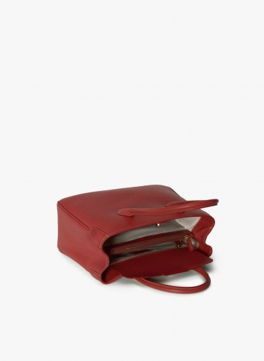 Tote Bag aus Leder in Rot