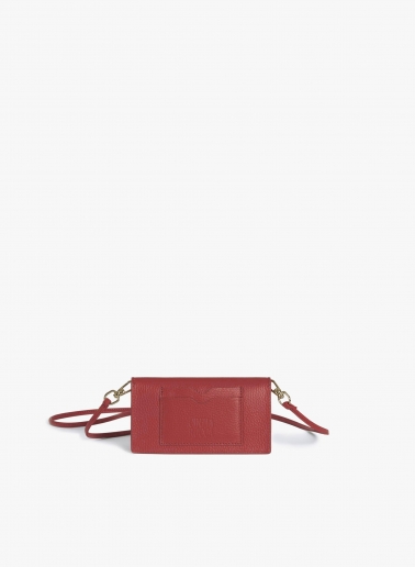 Handytasche aus Leder in Rot