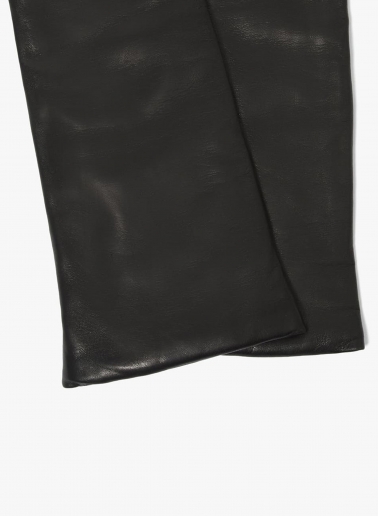 Long black nappa leather gloves